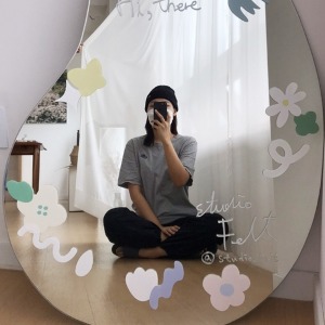 나만의 거울 꾸미기 DIY 키트 스티커 드로잉 인스타 감성